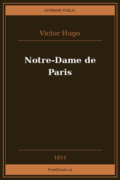 Couverture du livre Notre-Dame de Paris